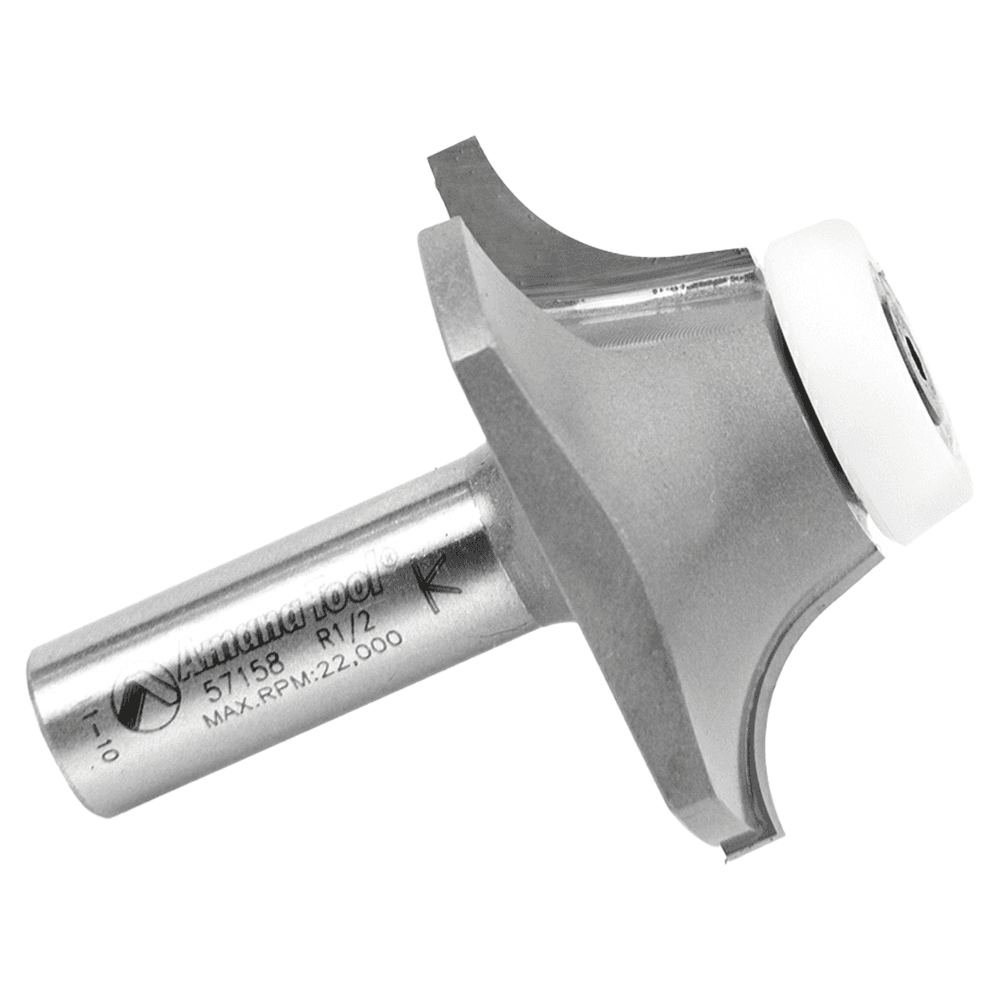 2" Dia x 11/16" Carbide Tipped Undermount Bowl Solid Surface Round Over Bit, 14°, 1/2" Shank Alt 2 - Image