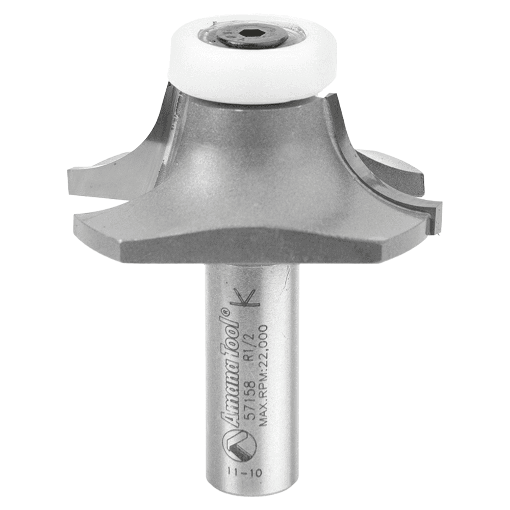 2" Dia x 11/16" Carbide Tipped Undermount Bowl Solid Surface Round Over Bit, 14°, 1/2" Shank Main - Image