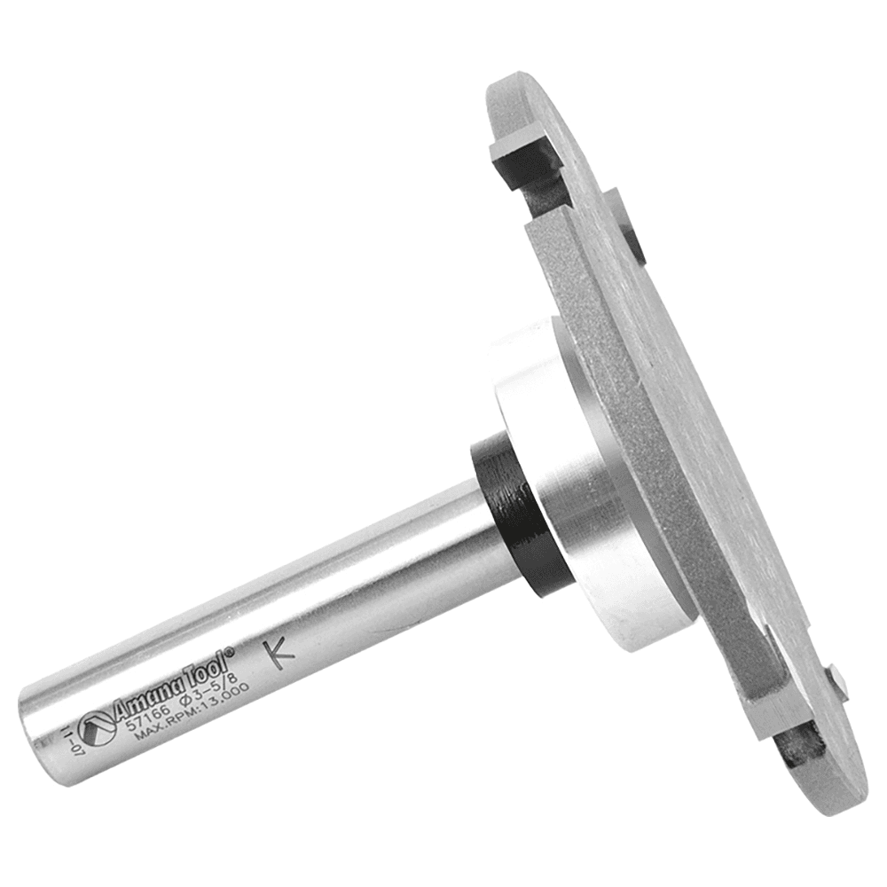 3" Dia x 1/4" Carbide Tipped 4 Wing Cut Out Solid Surface, 1/2" Shank, 1" Depth of Cut Alt 2 - Image