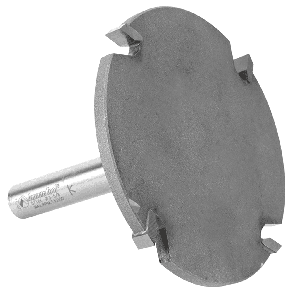 3" Dia x 1/4" Carbide Tipped 4 Wing Cut Out Solid Surface, 1/2" Shank, 1" Depth of Cut Alt 3 - Image
