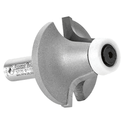 1-7/8" Dia x 1" Carbide Tipped Round Over with Ultra-Glide Radius Bearing Guide Solid Surface, 10°, 3/8 Radius, 1/2" Shank Alt 3 - Image