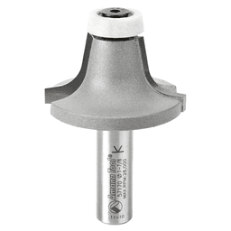 1-7/8" Dia x 1" Carbide Tipped Round Over with Ultra-Glide Radius Bearing Guide Solid Surface, 10°, 3/8 Radius, 1/2" Shank Main - Image