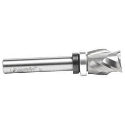 7/8" x 1-9/64" Solid Carbide (Brazed To Steel Shank) Spiral Pattern/Plunge Compression Bit, 1/2" Shank with Upper Ball Bearing Alt 2 - Image