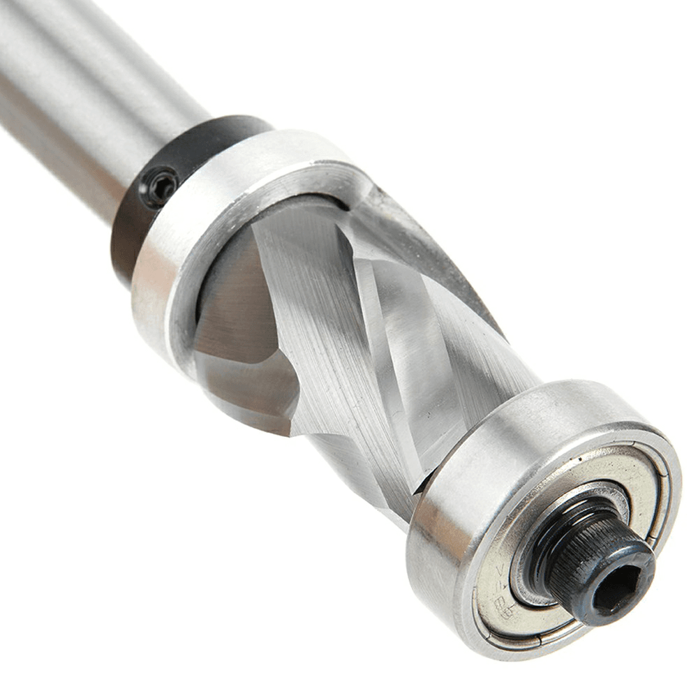 7/8" x 3-3/4" Spiral Flush Trim Compression Bit with Upper/Lower Ball Bearing, 2-Flute, 1/2" Shank - Alt Image 3