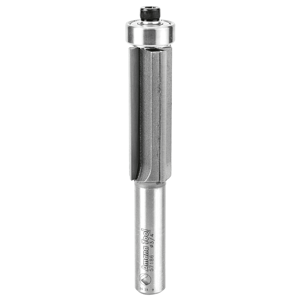 3/4" x 4-1/2" Flush Trim Solid Surface Bit, 4-Flute, 1/2" Shank - Main Image