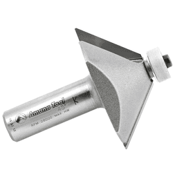 2" x 2-5/8" Chamfer Router Bit with Ball Bearing Guide Solid Surface, 2-Flute, 1/2" Shank - Alt Image 1