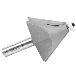 2-17/32" x 3-5/8" Chamfer Router Bit with Ball Bearing Guide Solid Surface, 2-Flute, 1/2" Shank - Alt Image 1