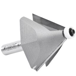 2-17/32" x 3-5/8" Chamfer Router Bit with Ball Bearing Guide Solid Surface, 2-Flute, 1/2" Shank - Alt Image 2