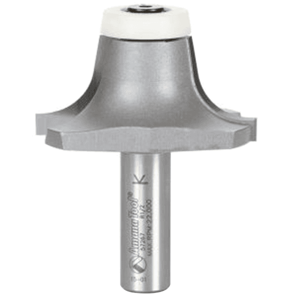 2-25/32" x 1/2" Radius Corner Rounding Bit with ball Bearing Guide, 2-Flute, 1/2" Shank - Main Image