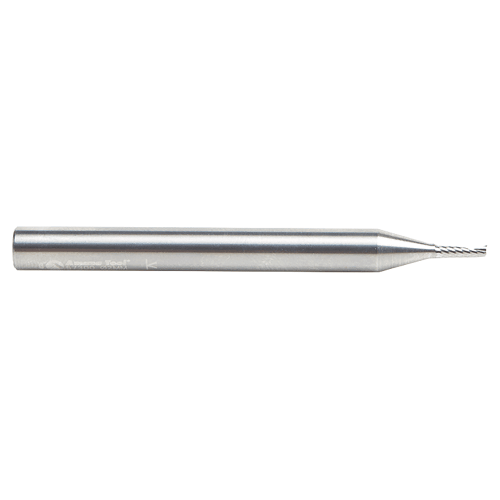 2mm Dia x 6mm Metric Solid Carbide CNC Spiral 'O' Single Flute, Aluminum Cutting, 6mm Shank, 64mm Long Up-Cut Router Bit Alt 1 - Image