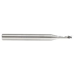 3mm Dia x 12mm Metric Solid Carbide CNC Spiral 'O' Single Flute, Aluminum Cutting, 6mm Shank, 64mm Long Up-Cut Router Bit Alt 1 - Image