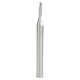 3mm Dia x 12mm Metric Solid Carbide CNC Spiral 'O' Single Flute, Aluminum Cutting, 6mm Shank, 64mm Long Up-Cut Router Bit Main - Image