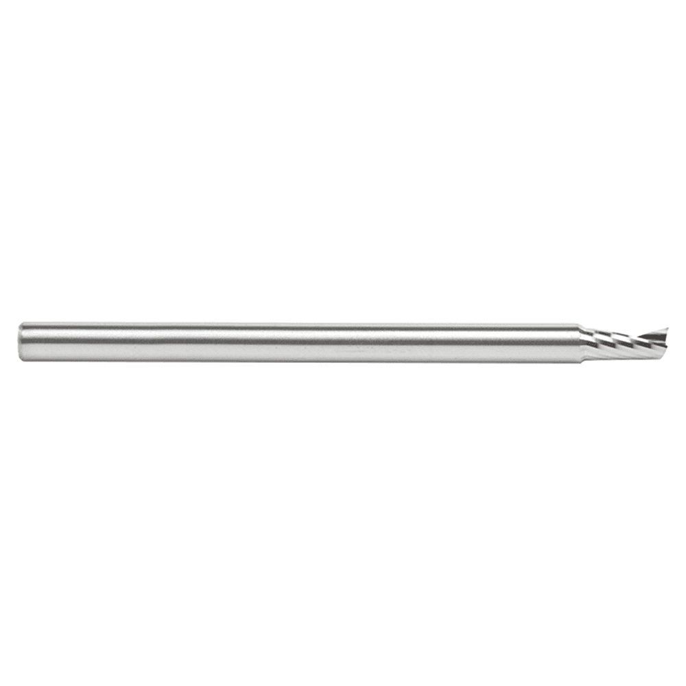 4mm Dia x 8mm Metric Solid Carbide CNC Spiral 'O' Single Flute, Aluminum Cutting, 4mm Shank, 66mm Long Up-Cut Router Bit Alt 1 - Image