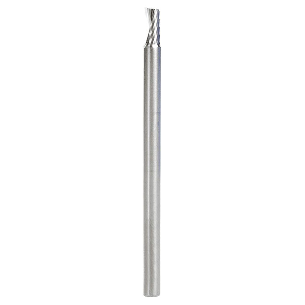 4mm Dia x 8mm Metric Solid Carbide CNC Spiral 'O' Single Flute, Aluminum Cutting, 4mm Shank, 66mm Long Up-Cut Router Bit Main - Image