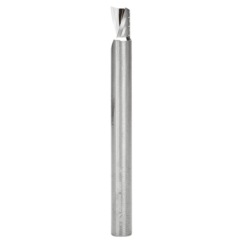 6mm Dia x 8mm Metric Solid Carbide CNC Spiral 'O' Single Flute, Aluminum Cutting, 6mm Shank, 64mm Long Up-Cut Router Bit Main - Image