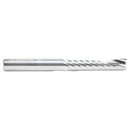 8mm Dia x 38mm Metric Solid Carbide CNC Spiral 'O' Single Flute, Aluminum Cutting, 8mm Shank, 76mm Long Up-Cut Router Bit Alt 1 - Image
