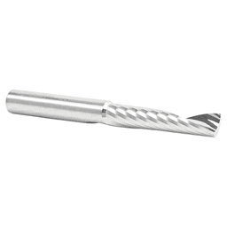 8mm Dia x 38mm Metric Solid Carbide CNC Spiral 'O' Single Flute, Aluminum Cutting, 8mm Shank, 76mm Long Up-Cut Router Bit Alt 2 - Image