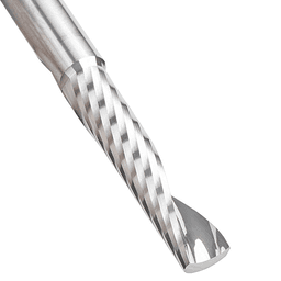 8mm Dia x 38mm Metric Solid Carbide CNC Spiral 'O' Single Flute, Aluminum Cutting, 8mm Shank, 76mm Long Up-Cut Router Bit Alt 3 - Image