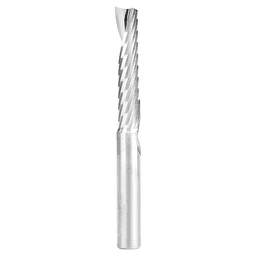 8mm Dia x 38mm Metric Solid Carbide CNC Spiral 'O' Single Flute, Aluminum Cutting, 8mm Shank, 76mm Long Up-Cut Router Bit Main - Image