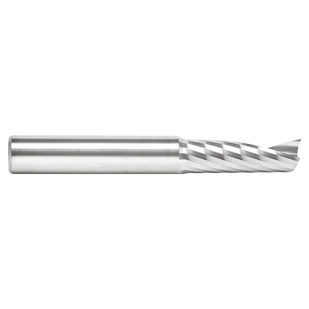 10mm Dia x 30mm Metric Solid Carbide CNC Spiral 'O' Single Flute, Aluminum Cutting, 10mm Shank, 76mm Long Up-Cut Router Bit Alt 1 - Image