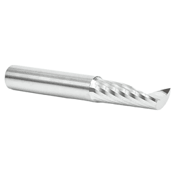 10mm Dia x 30mm Metric Solid Carbide CNC Spiral 'O' Single Flute, Aluminum Cutting, 10mm Shank, 76mm Long Up-Cut Router Bit Alt 2 - Image