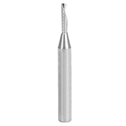3mm Dia x 12mm Solid Carbide CNC Spiral 'O' Single Flute, Aluminum Cutting, 6mm Shank, 50mm Long Down-Cut Router Bit Alt 1 - Image