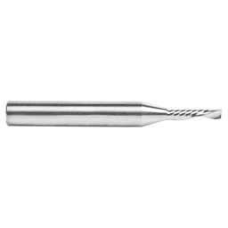 3mm Dia x 12mm Solid Carbide CNC Spiral 'O' Single Flute, Aluminum Cutting, 6mm Shank, 50mm Long Down-Cut Router Bit Alt 2 - Image