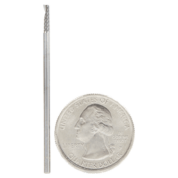 2mm Dia x 8mm Metric Solid Carbide CNC Spiral 'O' Single Flute, Plastic Cutting, 2mm Shank, 50mm Long Up-Cut Router Bit Alt 1 - Image