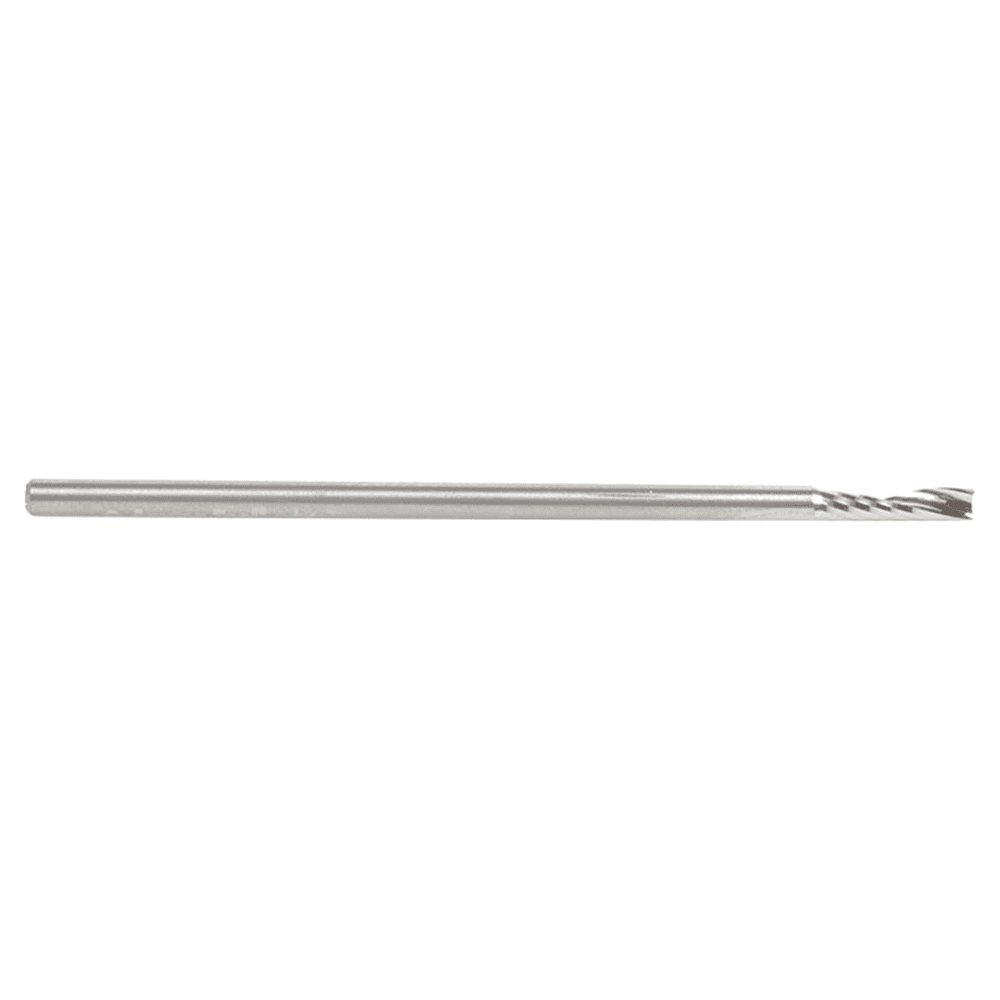 2mm Dia x 8mm Metric Solid Carbide CNC Spiral 'O' Single Flute, Plastic Cutting, 2mm Shank, 50mm Long Up-Cut Router Bit Alt 2 - Image
