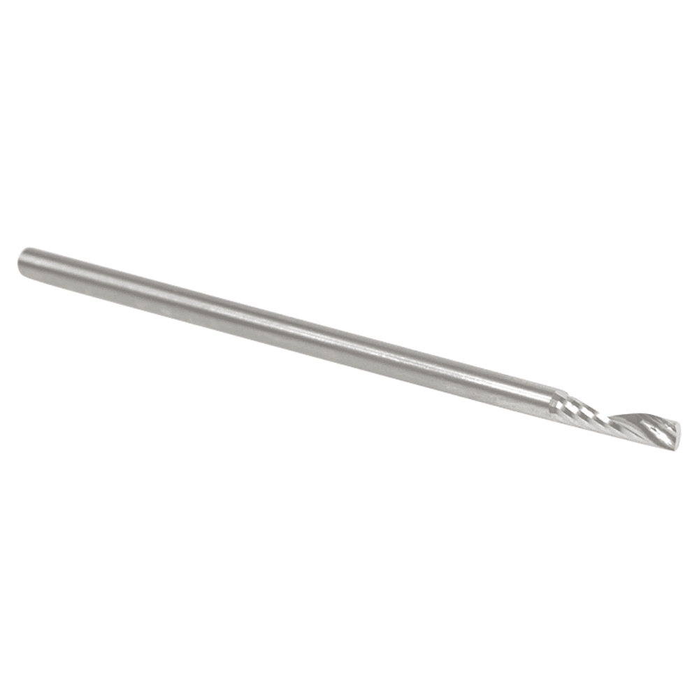 2mm Dia x 8mm Metric Solid Carbide CNC Spiral 'O' Single Flute, Plastic Cutting, 2mm Shank, 50mm Long Up-Cut Router Bit Alt 3 - Image