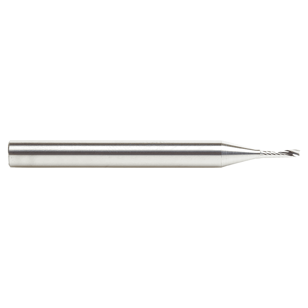 2mm Dia x 8mm Metric Solid Carbide CNC Spiral 'O' Single Flute, Plastic Cutting, 6mm Shank, 64mm Long Up-Cut Router Bit Alt 2 - Image