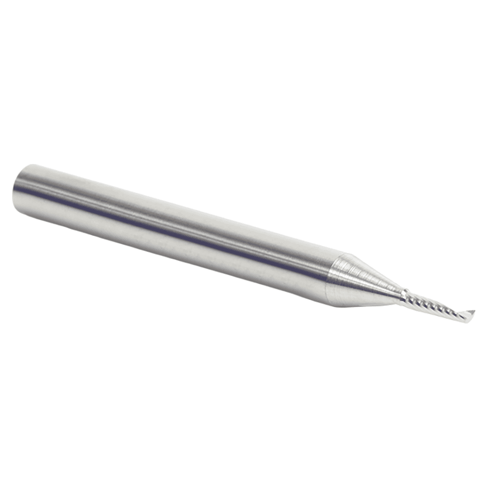 2mm Dia x 8mm Metric Solid Carbide CNC Spiral 'O' Single Flute, Plastic Cutting, 6mm Shank, 64mm Long Up-Cut Router Bit Alt 3 - Image