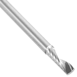 2.5mm Dia x 8mm Metric Solid Carbide CNC Spiral 'O' Single Flute, Plastic Cutting, 2.5mm Shank, 50mm Long Up-Cut Router Bit Alt 4 - Image