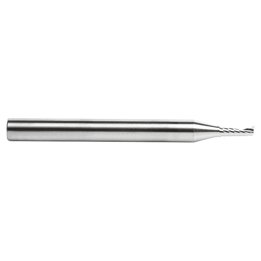 3mm Dia x 8mm Metric Solid Carbide CNC Spiral 'O' Single Flute, Plastic Cutting, 6mm Shank, 64mm Long Up-Cut Router Bit Alt 2 - Image