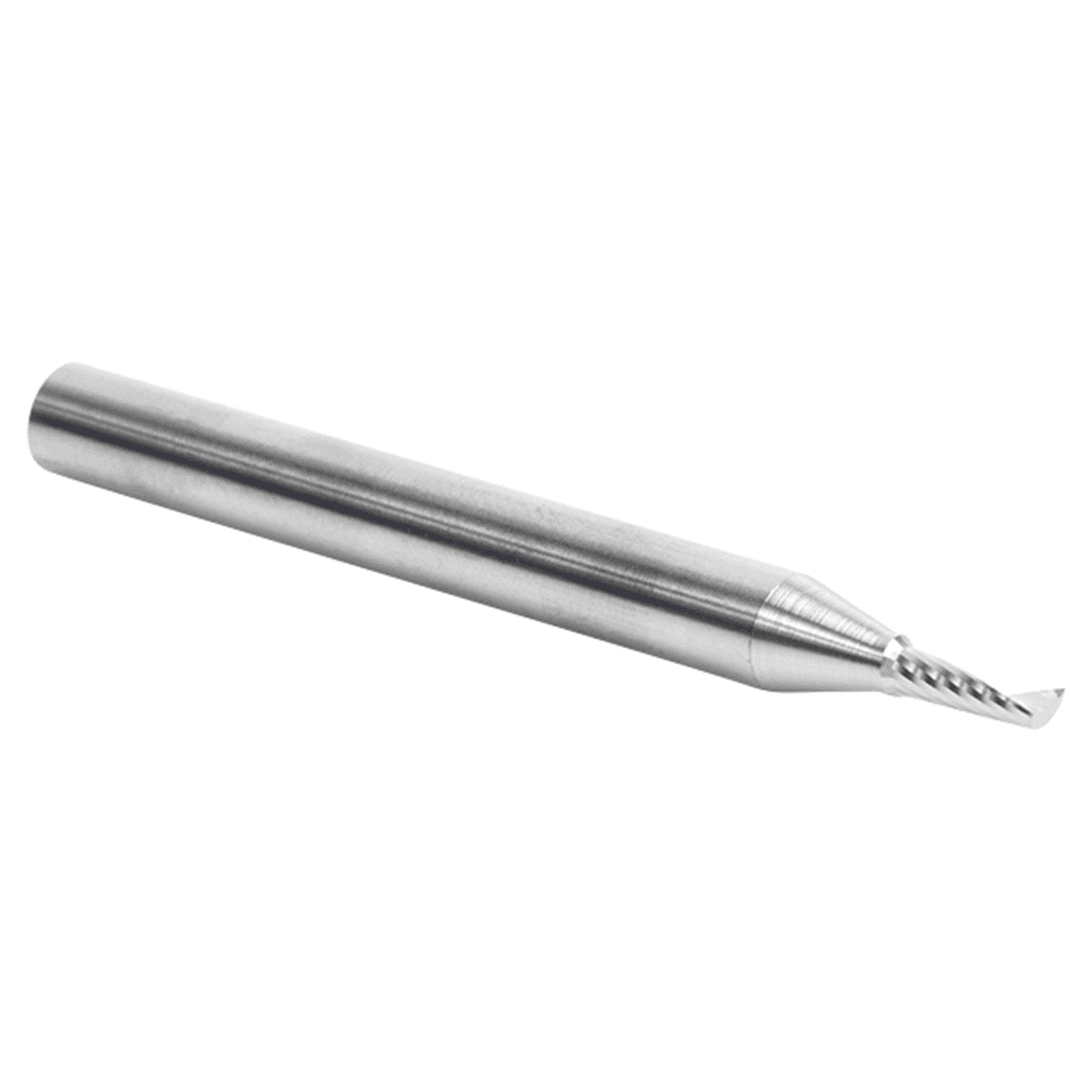 3mm Dia x 8mm Metric Solid Carbide CNC Spiral 'O' Single Flute, Plastic Cutting, 6mm Shank, 64mm Long Up-Cut Router Bit Alt 3 - Image