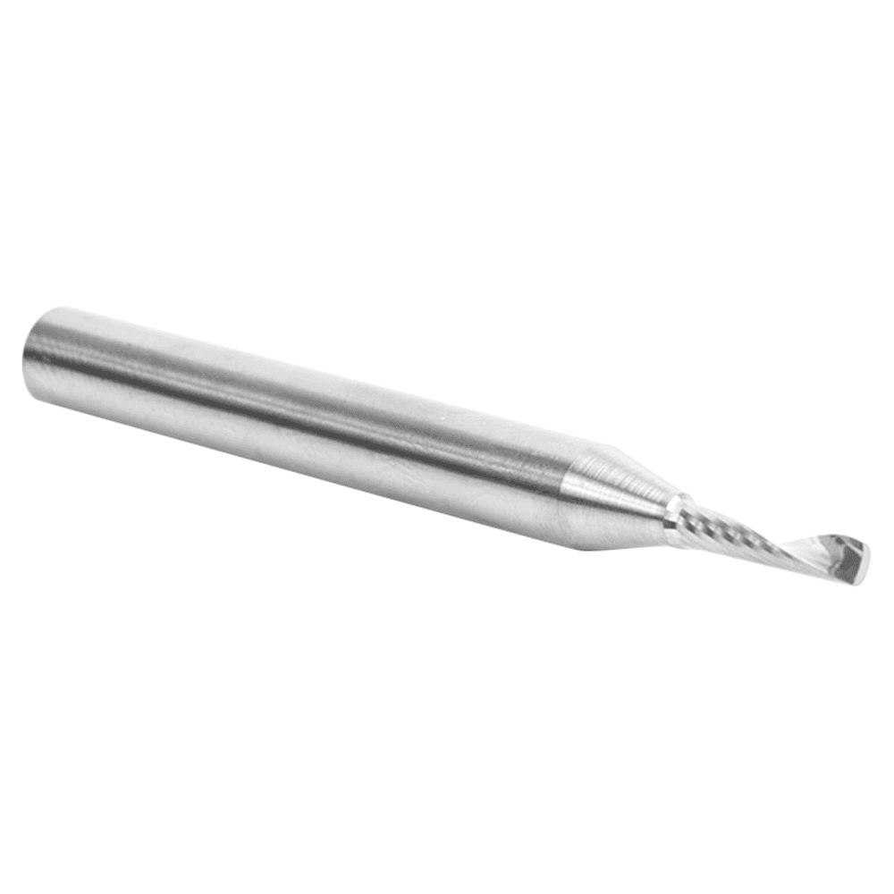 3mm Dia x 12mm Metric Solid Carbide CNC Spiral 'O' Single Flute, Plastic Cutting, 6mm Shank, 64mm Long Up-Cut Router Bit Alt 3 - Image