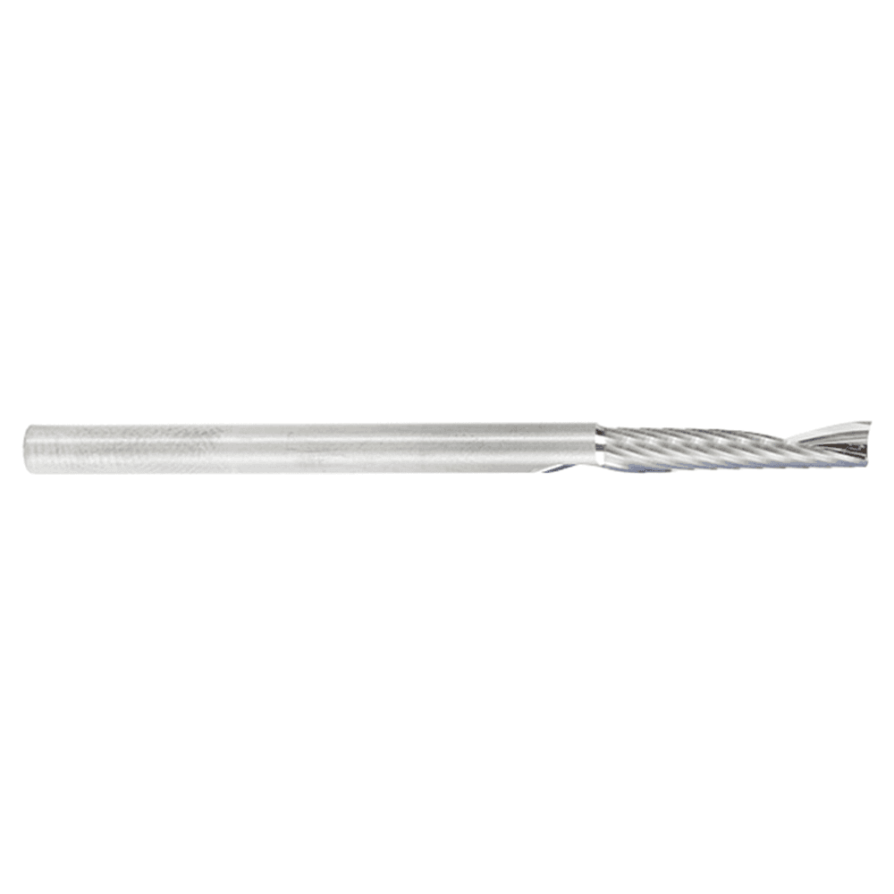 4mm Dia x 20mm Metric Solid Carbide CNC Spiral 'O' Single Flute, Plastic Cutting, 4mm Shank, 64mm Long Up-Cut Router Bit Alt 2 - Image