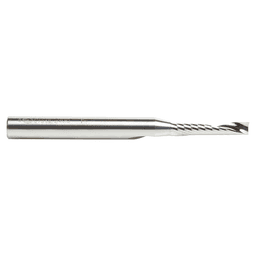 4mm Dia x 20mm Metric Solid Carbide CNC Spiral 'O' Single Flute, Plastic Cutting, 6mm Shank, 64mm Long Up-Cut Router Bit Alt 2 - Image