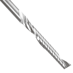 4mm Dia x 30mm Metric Solid Carbide CNC Spiral 'O' Single Flute, Plastic Cutting, 4mm Shank, 64mm Long Up-Cut Router Bit Alt 4 - Image