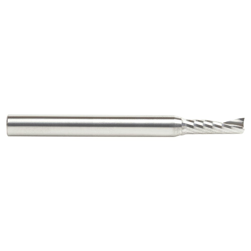 5mm Dia x 16mm Metric Solid Carbide CNC Spiral 'O' Single Flute, Plastic Cutting, 6mm Shank, 64mm Long Up-Cut Router Bit Alt 2 - Image