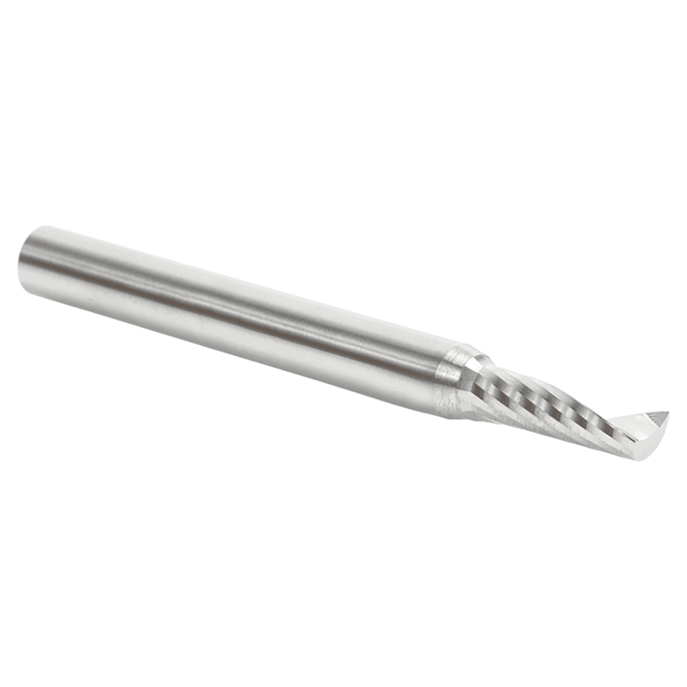 5mm Dia x 16mm Metric Solid Carbide CNC Spiral 'O' Single Flute, Plastic Cutting, 6mm Shank, 64mm Long Up-Cut Router Bit Alt 3 - Image