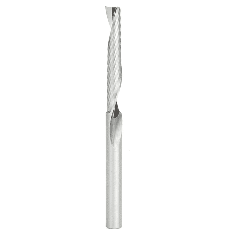 5mm Dia x 30mm Metric Solid Carbide CNC Spiral 'O' Single Flute, Plastic Cutting, 5mm Shank, 64mm Long Up-Cut Router Bit Alt 1 - Image
