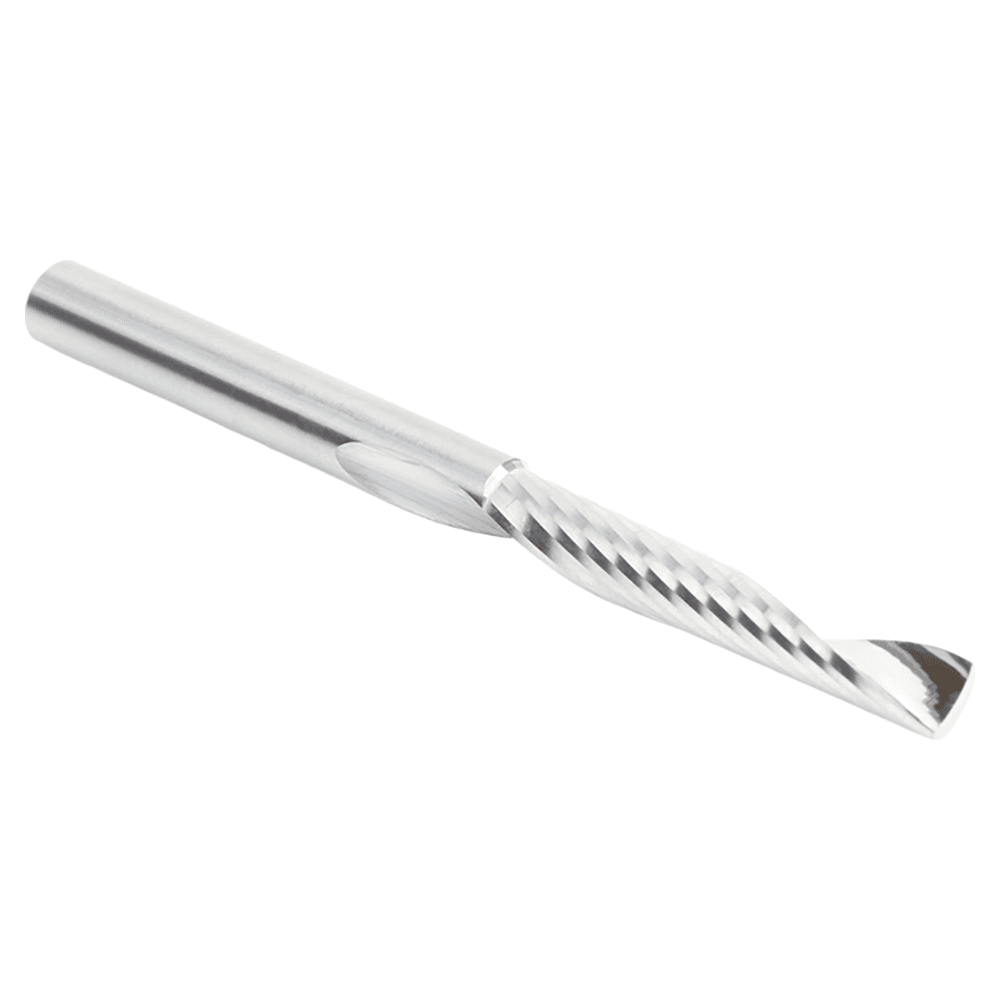 5mm Dia x 30mm Metric Solid Carbide CNC Spiral 'O' Single Flute, Plastic Cutting, 5mm Shank, 64mm Long Up-Cut Router Bit Alt 3 - Image