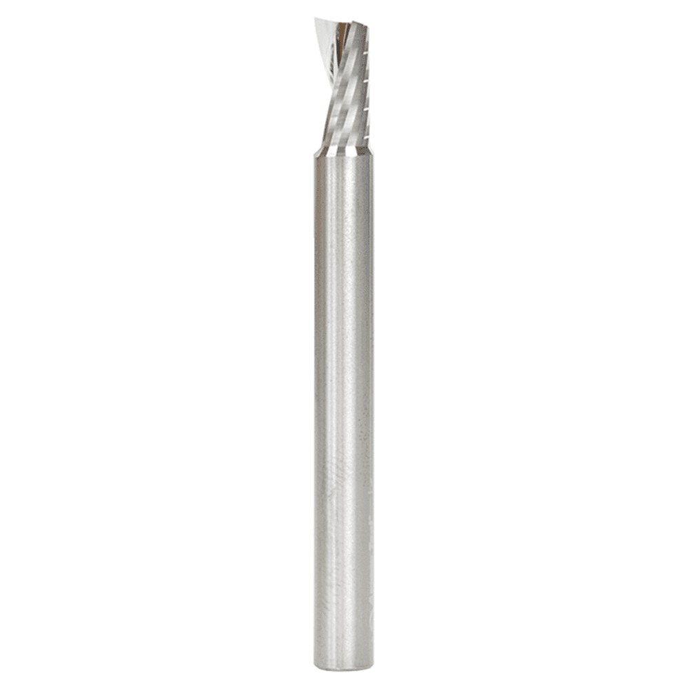 6mm Dia x 12mm Metric Solid Carbide CNC Spiral 'O' Single Flute, Plastic Cutting, 6mm Shank, 64mm Long Up-Cut Router Bit Alt 1 - Image