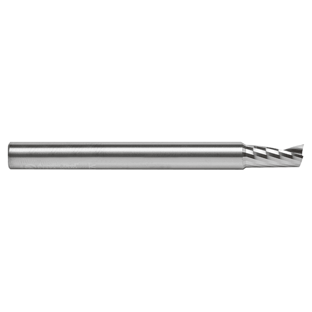 6mm Dia x 12mm Metric Solid Carbide CNC Spiral 'O' Single Flute, Plastic Cutting, 6mm Shank, 64mm Long Up-Cut Router Bit Alt 2 - Image