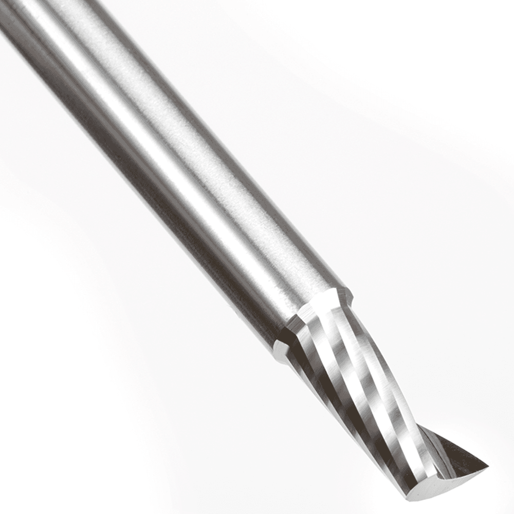 6mm Dia x 12mm Metric Solid Carbide CNC Spiral 'O' Single Flute, Plastic Cutting, 6mm Shank, 64mm Long Up-Cut Router Bit Alt 4 - Image