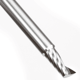 6mm Dia x 12mm Metric Solid Carbide CNC Spiral 'O' Single Flute, Plastic Cutting, 6mm Shank, 64mm Long Up-Cut Router Bit Alt 4 - Image