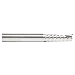 8mm Dia x 25mm Metric Solid Carbide CNC Spiral 'O' Single Flute, Plastic Cutting, 8mm Shank, 64mm Long Up-Cut Router Bit Alt 2 - Image