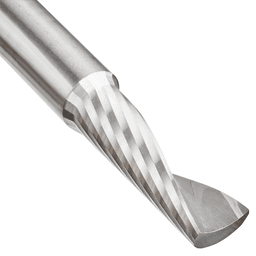 8mm Dia x 25mm Metric Solid Carbide CNC Spiral 'O' Single Flute, Plastic Cutting, 8mm Shank, 64mm Long Up-Cut Router Bit Alt 4 - Image