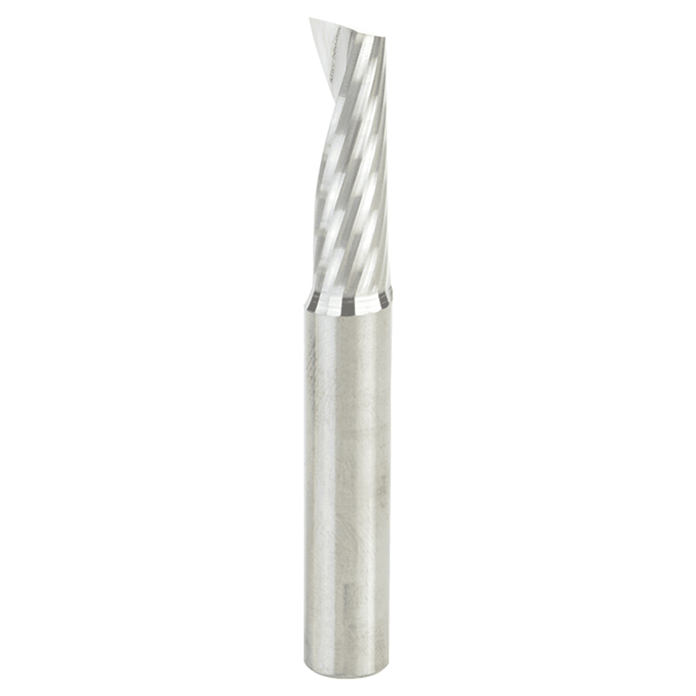 10mm Dia x 30mm Metric Solid Carbide CNC Spiral 'O' Single Flute, Plastic Cutting, 10mm Shank, 76mm Long Up-Cut Router Bit Alt 1 - Image